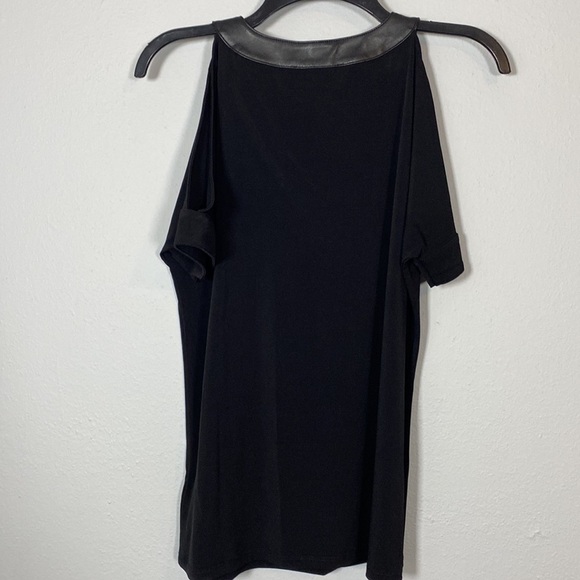 Michael Kors Cold Shoulder Black Top - Picture 3 of 9